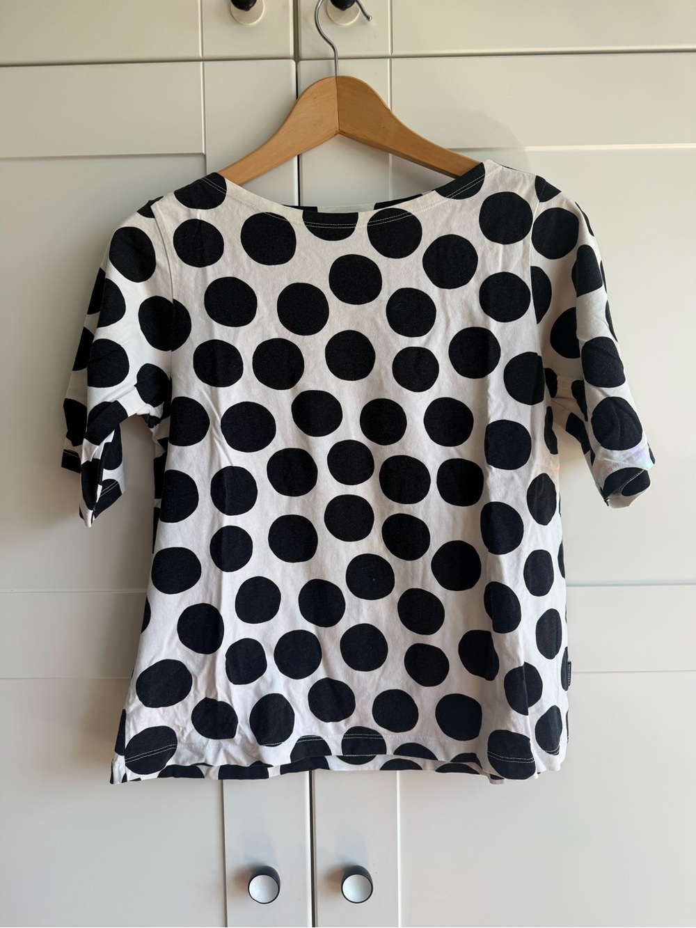 Marimekko x Uniqlo Polka Dot Short Sleeve Top - Black/White